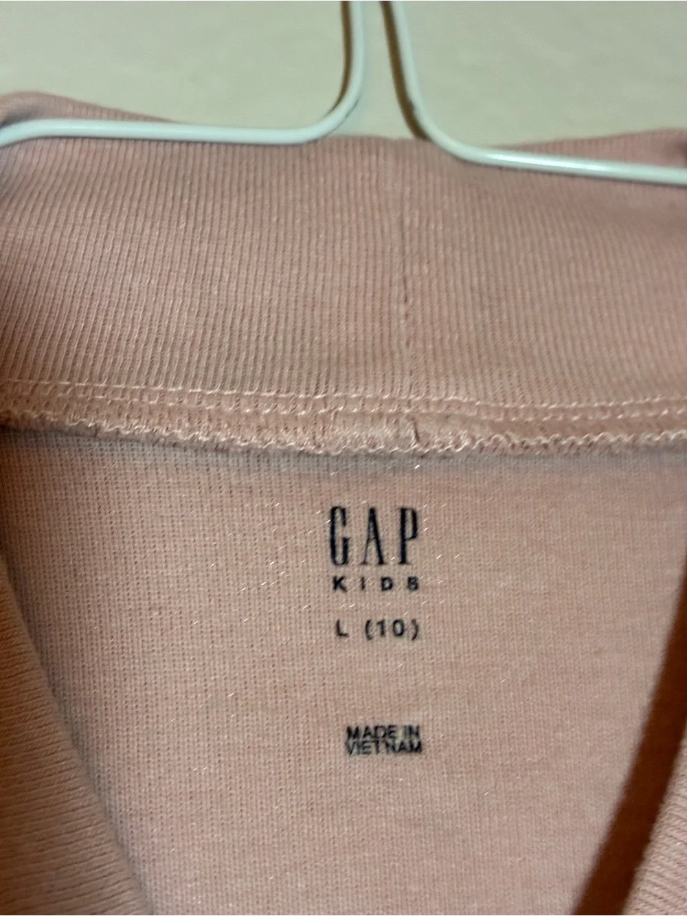 Gap Kids Dusty Pink Crop Turtleneck Long Sleeve Size L 10 Fitted Ribbed Casual